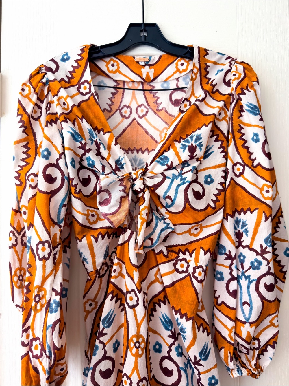 Johanna Ortiz Couscous Joy Midi Dress Shells Print 8 EUC - Picture 5 of 8